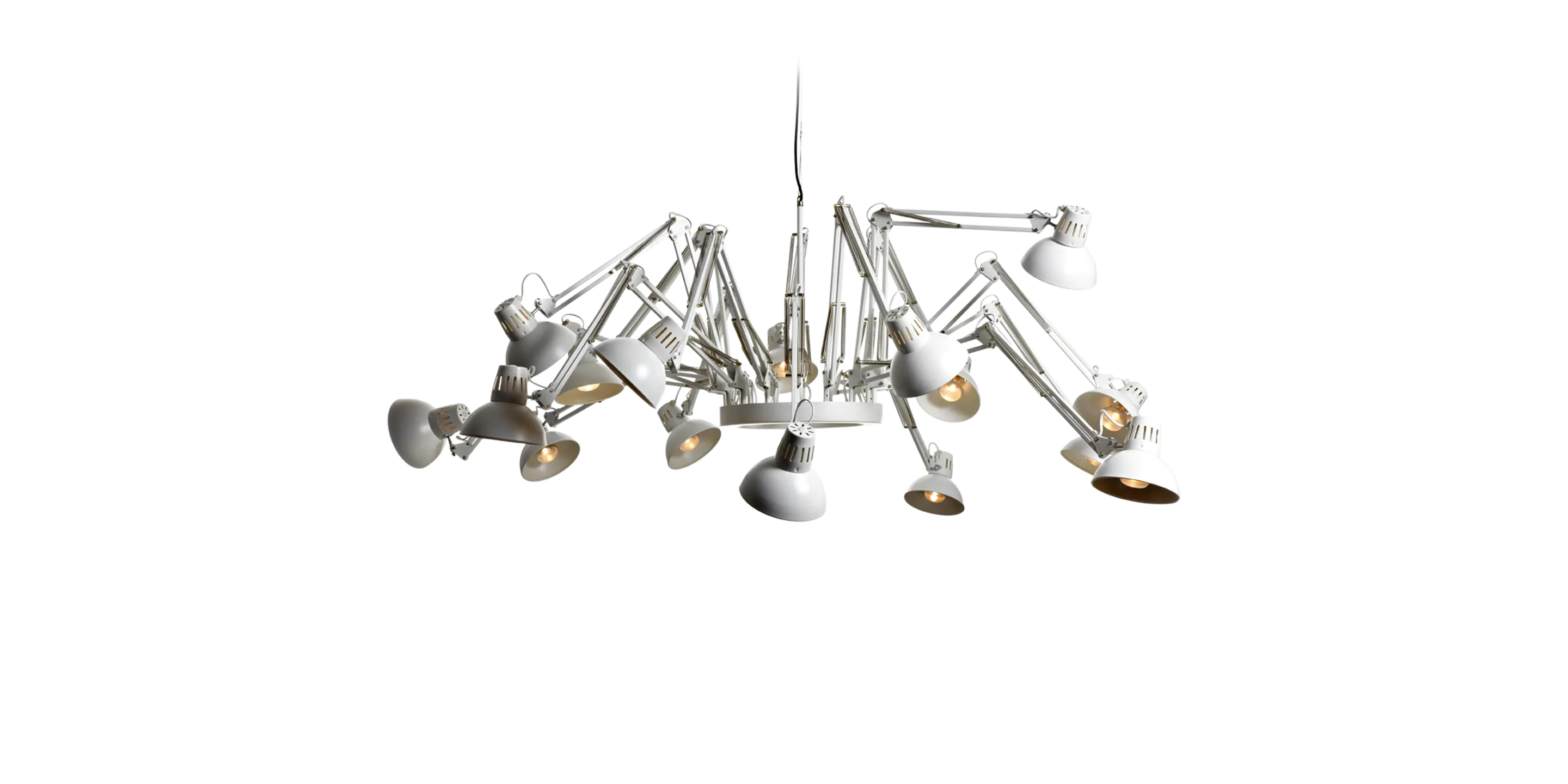 Dear Ingo suspension light white dynamic shape 3 front side